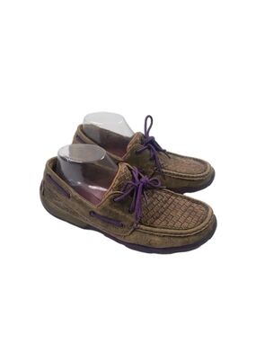 Twisted X Leather Driving Moc Womens Size 9.5 Lace Up